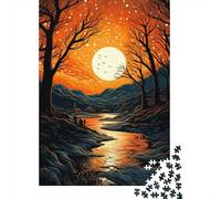 Puzzle Da 1000 Pezzi Per Adolescenti Autumn Sunset River Scene Puzzle Per Adulti Giochi Per Famiglie Regalo Di Compleanno Sfida Educativa 70x50cm/1000pcs
