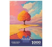 Puzzle Da 1000 Pezzi Per Adolescenti Autumn Tree Reflection Puzzle Per Adolescenti Gioco Rompicapo Regali Per Donne Attività Divertenti A Casa 70x50cm/1000pcs