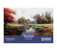 Puzzle Da 1000 Pezzi Per Adolescenti Autumnal Countryside Scene Puzzle Per Adulti Giocattolo Decorazione Da Parete Un'opera D'arte Per Compleanno, Natale 70x50cm/1000pcs