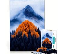 Puzzle da 1000 pezzi per adolescenti,autunno,montagna,nebbia,incastro perfetto,arte,gioco per la mente,regalo,tempo libero,Natale,arte (38x26cm)