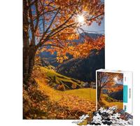 Puzzle da 1000 pezzi per adolescenti autunno nelle Dolomiti puzzle per adulti giochi rilassanti ma divertenti e spiritosi per compleanno Natale (dimensioni 50x75cm)