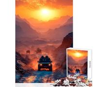 Puzzle da 1000 pezzi per adolescenti avventura fuoristrada al tramonto decorazione per la casa giocattoli regali di compleanno giochi educativi migliorare l'amore tra coppie dimensioni 50x75cm