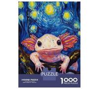Puzzle Da 1000 Pezzi Per Adolescenti Axolotl in Starry Night Puzzle Per Adolescenti Gioco Per Famiglie Migliora La Memoria Regali Unici Per Compleanno E Natale 70x50cm/1000pcs
