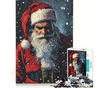 Puzzle da 1000 pezzi per adolescenti, Babbo Natale gotico, decorazione da parete, passatempo ideale per le vacanze a casa, per rafforzare l'amore tra le coppie 38x26cm