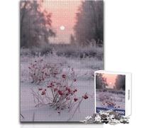 Puzzle da 1000 pezzi per adolescenti Bacche invernali nel gelo Accogliente e rilassante Divertimento per il tempo libero Vestibilità perfetta Alta precisione Dimensioni giocattolo 38x52cm