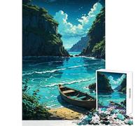 Puzzle da 1000 pezzi per adolescenti Baia tranquilla sotto le stelle Giocattoli antistress Ottimi regali e giocattoli Gioco rompicapo Allena il tuo cervello e le tue mani Dimensioni 38x26cm