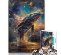 Puzzle da 1000 pezzi per adolescenti, balena che salta, per adulti, 1000 pezzi, giocattoli, giochi educativi, antistress, lista dei desideri con Babbo Natale, 50x75cm