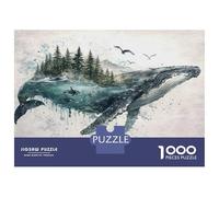 Puzzle da 1000 pezzi per adolescenti, balena, il cuore della terra indomata, puzzle per adulti, giochi di relax, regali per donne, 38 x 26 cm, 1000 pezzi