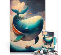 Puzzle da 1000 pezzi per adolescenti Balena innaturale Giocattoli educativi per l'apprendimento Giochi per famiglie Buon regalo 38x26cm