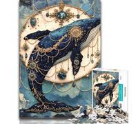 Puzzle da 1000 pezzi per adolescenti, balena magica, puzzle da 1000 pezzi per adulti e adolescenti, gioco per famiglie, antistress, sfida difficile, fantastici regali e giocattoli, 50x75cm