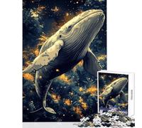 Puzzle da 1000 pezzi per adolescenti Balena nella foresta Giocattolo educativo Idee regalo Gioco pratico Lista dei desideri con Babbo Natale Dimensioni 38x26cm