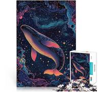 Puzzle da 1000 pezzi per adolescenti Balena nello spazio Difficile da completare ma divertente e umoristico Regalo per i compleanni 38x26cm