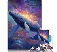Puzzle da 1000 pezzi per adolescenti, balena spirituale, 1000 pezzi per adulti e adolescenti, lista dei desideri con Babbo Natale per età 14 anni, 50x75cm