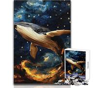 Puzzle da 1000 pezzi per adolescenti "Balena tra le stelle", gioco di sfida difficile per famiglie, adatto a partire dai 14 anni (dimensioni 38x52cm)