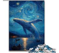 Puzzle da 1000 pezzi per adolescenti, balene nel cielo stellato, elefante giocattolo, gioco intellettuale, regalo di compleanno, regali, arte murale per età 14+ (dimensioni 50x75cm)