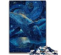 Puzzle da 1000 pezzi per adolescenti Balene nel cielo stellato Giocattoli educativi per l'apprendimento Giochi per famiglie Migliora l'amore tra coppie 26X38CM