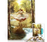 Puzzle da 1000 pezzi per adolescenti Ballando nel bosco per il giocattolo di sfida del gioco educativo Lista dei desideri con Babbo Natale 52x38cm