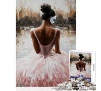 Puzzle da 1000 pezzi per adolescenti Ballerina in tutù rosa Dipinta Decorazione per la casa Giocattoli Regali di Babbo Natale segreto Gioco educativo Aiuta il cervello Esercizio Dimensioni 38x52cm