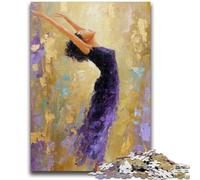 Puzzle da 1000 pezzi per adolescenti, ballerina, puzzle per adolescenti, interessante riduzione dello stress, interazione genitore-figlio (38x26cm)