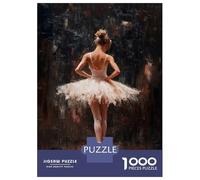 Puzzle Da 1000 Pezzi Per Adolescenti Ballet Dancer in Spotlight Red Curtain Call Ballet’s Final Bow Puzzle Per Adulti Giochi Per Famiglie Un'opera D'arte Regali Antistress 52x38cm/1000pcs