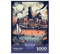 Puzzle Da 1000 Pezzi Per Adolescenti Baltimore Urban Landscape Puzzle Per Adulti Gioco Rompicapo Modello Di Assemblaggio Regali Per Amici E Familiari 70x50cm/1000pcs