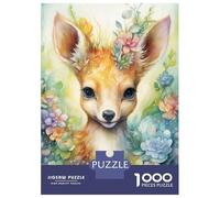 Puzzle Da 1000 Pezzi Per Adolescenti Bambi in Flower Garden Puzzle Per Adolescenti Gioco Pratico Un'opera D'arte Regali Unici Per Compleanno E Natale 70x50cm/1000pcs