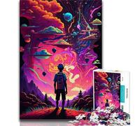 Puzzle da 1000 pezzi per adolescenti, bambini in un mondo surreale, puzzle per adolescenti, giocattoli, giochi educativi, antistress, regali unici per compleanni e compleanni (dimensioni 38x26cm)