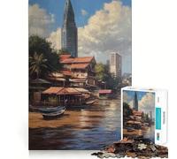 Puzzle da 1000 pezzi per adolescenti,Bangkok,Thailandia,con stampa a olio,ritagli precisi,decorazione,gioco per l'esercizio mentale,gioco di pace,divertimento,regalo di Natale (50x75cm)