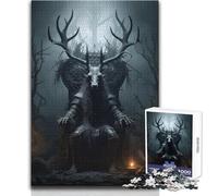 Puzzle da 1000 pezzi per adolescenti Baphomet su un trono, perfetto per serate rilassanti, giocattolo da gioco con taglio di precisione, dimensioni 50x75cm