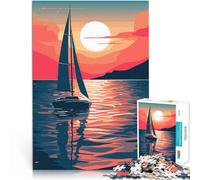 Puzzle da 1000 pezzi per adolescenti barca a vela sull'acqua Giocattolo educativo per l'apprendimento Decorazioni e regali unici per la casa 75x50cm