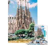 Puzzle da 1000 pezzi per adolescenti Barcellona Spagna Chiesa Puzzle per adulti Gioco rilassante Decorazione perfetta compleanno e Natale (Dimensioni 38x52cm)