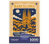 Puzzle Da 1000 Pezzi Per Adolescenti Barcelona Travel Poster Art Deco Style Puzzle Per Adulti Gioco Pratico Assemblaggio Di Modelli Regali Unici Per Compleanni E Occasioni Speciali 70x50cm/1000pcs