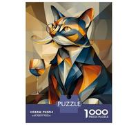 Puzzle Da 1000 Pezzi Per Adolescenti Baron Cat - Cubist Sophistication with A Twist Puzzle Per Adolescenti Gioco Per Famiglie Migliora La Memoria Regali Unici Per Compleanno E Natale 52x38cm/1000pcs