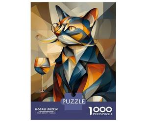 Puzzle Da 1000 Pezzi Per Adolescenti Baron Cat - Cubist Sophistication with A Twist Puzzle Per Adolescenti Gioco Per Famiglie Migliora La Memoria Regali Unici Per Compleanno E Natale 52x38cm/1000pcs