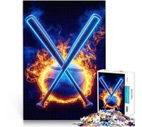 Puzzle da 1000 pezzi per adolescenti Baseball in fiamme Antistress Vacanza in patria Uccidere il tempo Collezione di artisti, Belle arti 38x26cm