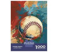 Puzzle Da 1000 Pezzi Per Adolescenti Baseball Splash Art Puzzle Per Adulti Giochi Divertenti Sfida Difficile Gioco Impegnativo Regali 38x26cm/1000pcs