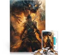 Puzzle da 1000 pezzi per adolescenti Battaglia di fuoco del drago samurai Sollievo dallo stress offerte come regali per tutta la famiglia 38x26cm