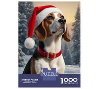 Puzzle Da 1000 Pezzi Per Adolescenti Beagle Dog Xmas Puzzle Per Adulti Gioco Pratico Decorazione Da Parete Offerta Come Regalo Per Tutta La Famiglia 70x50cm/1000pcs