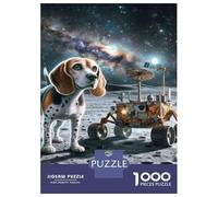Puzzle Da 1000 Pezzi Per Adolescenti Beagle on The Moon Puzzle Per Adulti Giocattolo Decorazione Da Parete Corsa Di Velocità Manuale Sfida Da Completare 38x26cm/1000pcs
