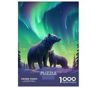 Puzzle Da 1000 Pezzi Per Adolescenti Bear And Cub Northern Puzzle Per Adulti Giochi Rilassanti Analisi E Logica Regali Unici Per Compleanni 52x38cm/1000pcs