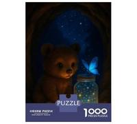 Puzzle Da 1000 Pezzi Per Adolescenti Bear Cub And Magic Butterfly Puzzle Per Adolescenti Gioco Rompicapo Regali Per Donne Attività Divertenti A Casa 70x50cm/1000pcs