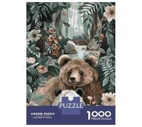 Puzzle Da 1000 Pezzi Per Adolescenti Bear & Panda Forest Wall Art Puzzle Antistress Ma Divertente E Spiritoso Regali Unici Per Compleanno E Natale 38x26cm/1000pcs