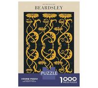 Puzzle Da 1000 Pezzi Per Adolescenti Beardsley Art Nouveau Floral Pattern Puzzle Per Adulti Giochi Per Famiglie Un'opera D'arte Regali Unici Per Compleanno E Natale 38x26cm/1000pcs