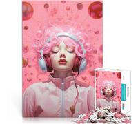 Puzzle da 1000 pezzi per adolescenti Beatitudine del rumore rosa Giocattoli di gioco impegnativi Adatto per la decorazione del desktop 38x26cm