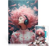 Puzzle da 1000 pezzi per adolescenti Beatitudine del rumore rosa Giocattolo educativo antistress Decorazioni e regali unici per la casa 38x26cm