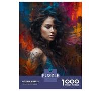 Puzzle Da 1000 Pezzi Per Adolescenti Beautiful Abstract Woman Puzzle Per Adulti Gioco Pratico Taglio Di Precisione Ottimo Regalo Per I Giocatori 38x26cm/1000pcs