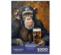 Puzzle Da 1000 Pezzi Per Adolescenti Beer Drinking Monkey Puzzle Per Adulti Giochi Rilassanti Perfetto Per Decorare E Fare Regali A Tutta La Famiglia 38x26cm/1000pcs