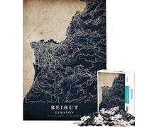 Puzzle da 1000 pezzi per adolescenti Beirut Libano Puzzle per adulti Giochi rilassanti Antistress Ottimo regalo per i giocatori (dimensioni 38x52cm)