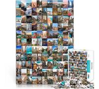 Puzzle da 1000 pezzi per adolescenti bella città che unisce l'arte Difficile Duro con pezzi completamente interconnessi di forma casuale 38x26cm