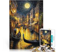 Puzzle da 1000 pezzi per adolescenti Bella notte a Venezia Giocattoli per l'intrattenimento in famiglia perché è ideale come regalo per tutta la famiglia 38x52cm